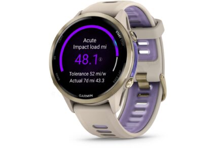 Montre Garmin Forerunner 970 Or Titane avec écran AMOLED vue avant