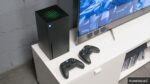 Vue rapprochée de la Xbox Series X et de sa grille supérieure