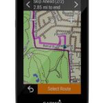 Garmin Edge 1030 Plus affichant une carte GPS détaillée
