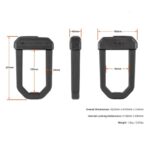Antivol Hiplok D1000 noir en forme de U vu de face