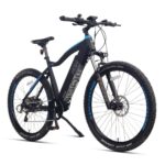 VTT électrique NCM suspension avant hydraulique pneus cramponnés terrain accidenté