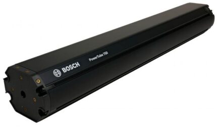 Vue rapprochée de la batterie Bosch PowerTube 750 750Wh