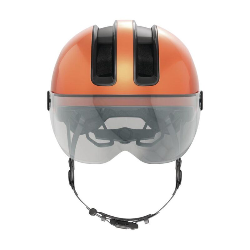 Vue latérale du casque ABUS HUD-Y ACE avec visière réglable