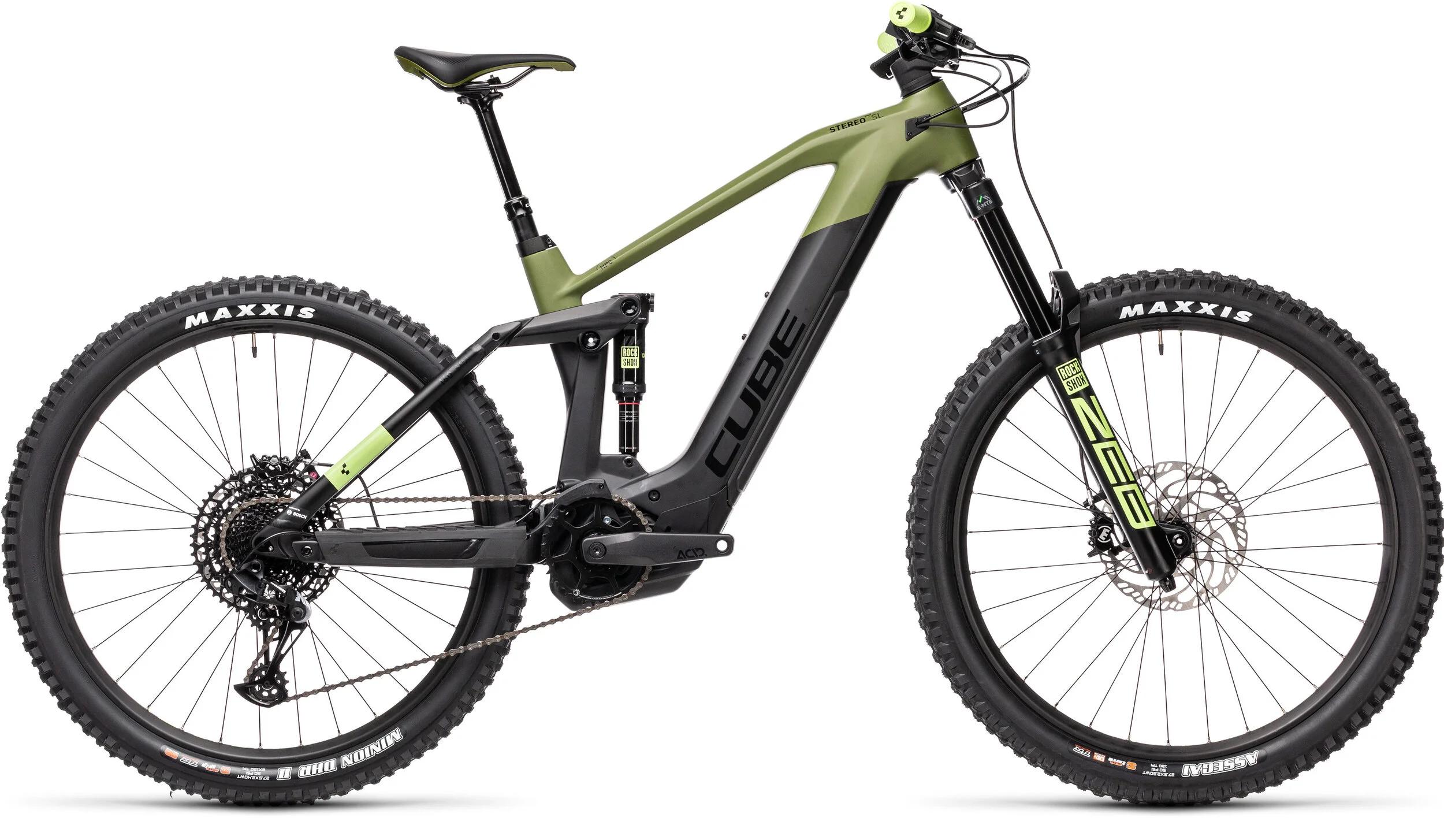 Cube Stereo Hybrid 160 HPC avec Moteur Bosch Performance CX VTTAE Cube Stereo Hybrid 160 HPC avec pneus Maxxis tout-terrain