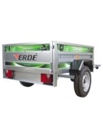 Remorque simple essieu Daxara 168 avec caisse renforcée et capot
