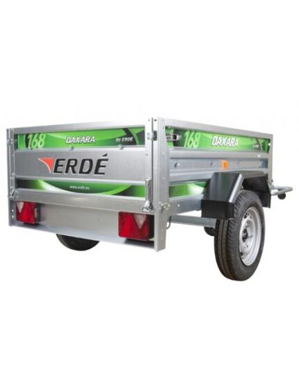 Remorque simple essieu Daxara 168 avec caisse renforcée et capot