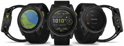 Garmin Enduro 3 portée au poignet pendant une sortie trail