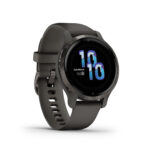Garmin Venu 2S portée au poignet avec écran AMOLED actif