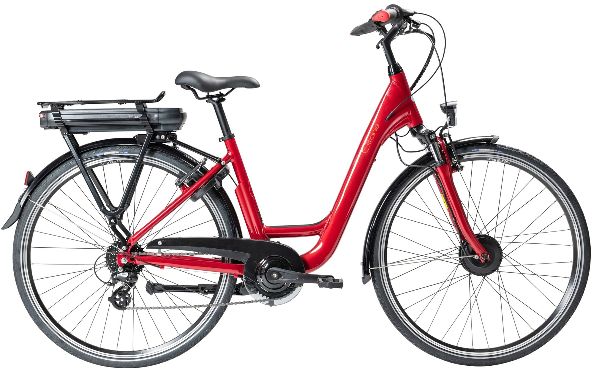 Gitane Organ'e-Bike Standard — VAE Ville Porte-Bagages Batterie Gitane Organ e-Bike Standard transmission Shimano Altus 8 vitesses VAE ville