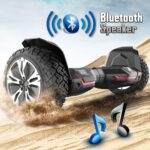 Hoverboard Gyroor Warrior noir vu de face