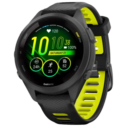 Montre Garmin Forerunner 265S noire vue de face