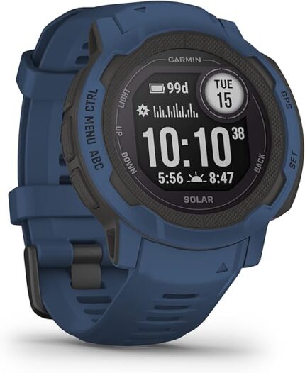 Garmin Instinct Solar bleu avec recharge solaire Power Glass