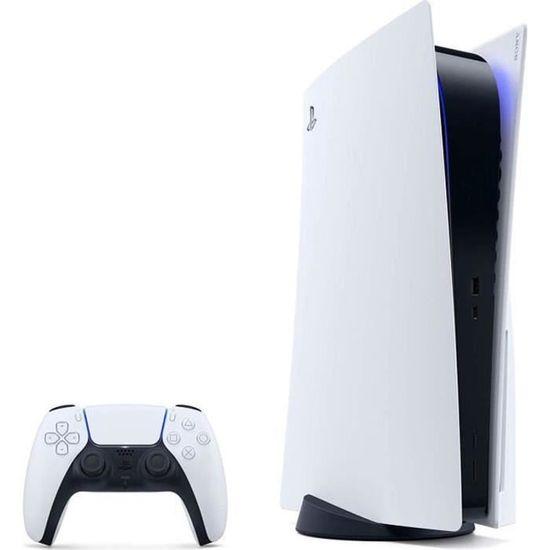 PS5 Standard avec lecteur Blu-ray et manette DualSense Vue rapprochée de la PS5 Standard avec lecteur Blu-ray