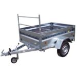 Remorque galvanisée basculante pour transport de matériaux