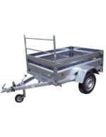Remorque galvanisée basculante pour transport de matériaux