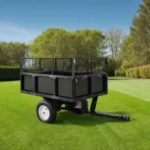 Remorque noire 500 kg avec ridelles métalliques renforcées