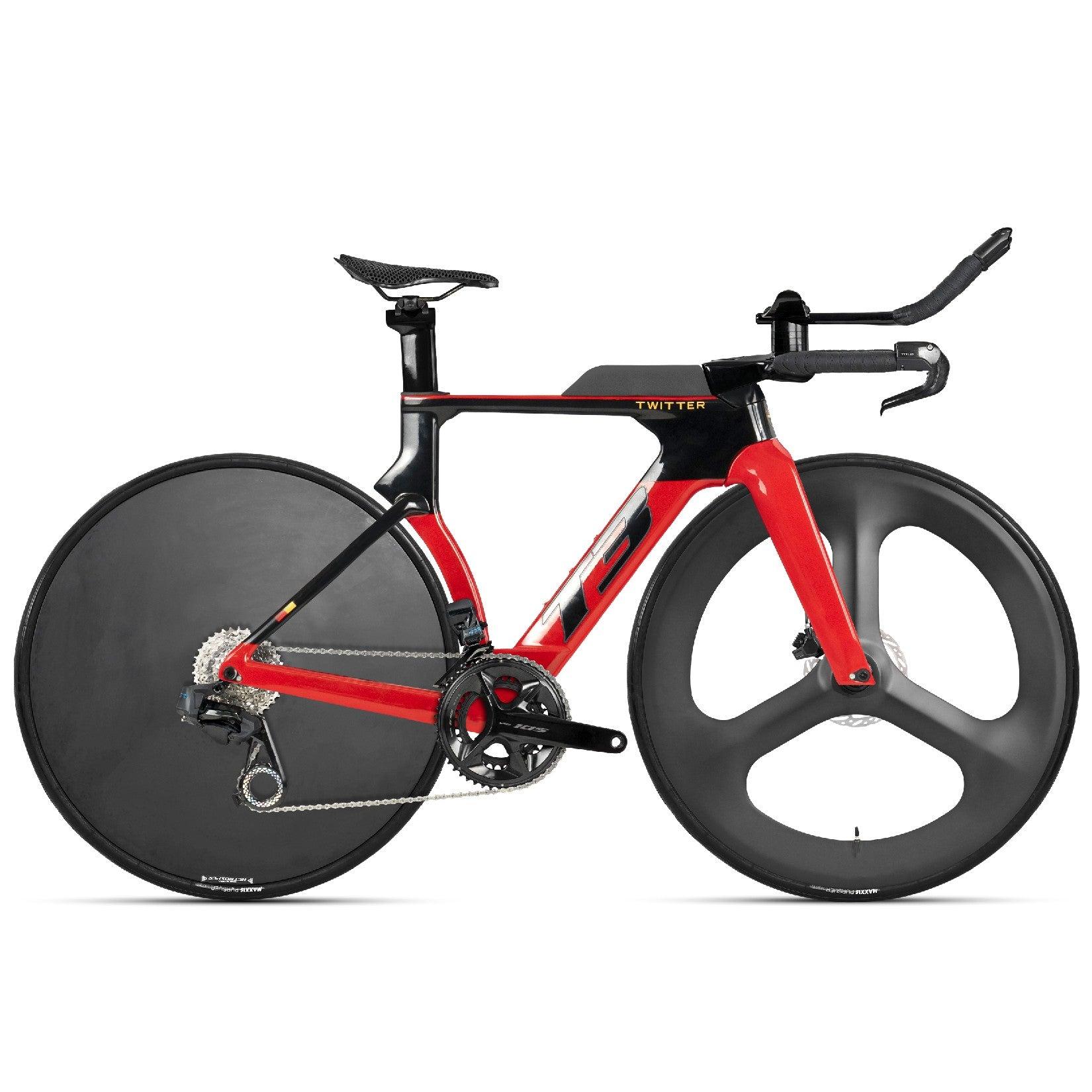 Test et Avis Bike T3 – Vélo Triathlon Performance Premium Bike T3 blanc noir conçu pour vitesse et endurance longue distance