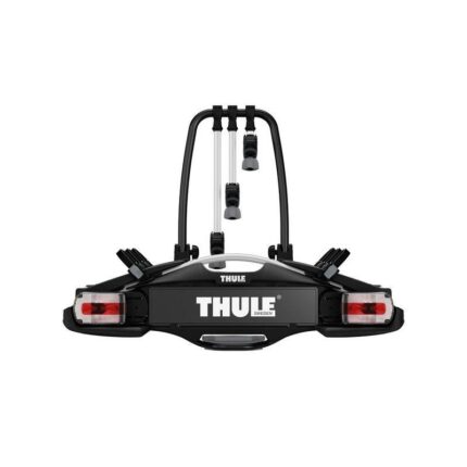 Vue arrière du Thule VeloCompact F avec système de fixation sécurisé