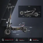 Vue complète de la Halo Knight T107 Pro avec pneus tout terrain 11 pouces