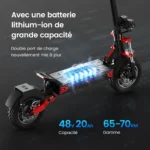 Vue latérale de la trottinette électrique iScooter iX8 tout terrain